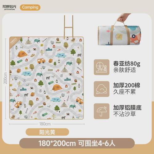 野餐垫防潮垫加厚露营户外地垫便携野炊春游草坪垫子防水帐篷地垫