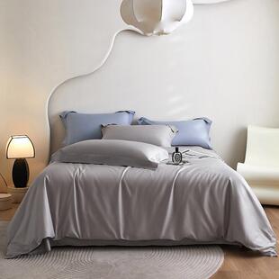 南通叠石桥家纺城全棉纯色刺绣四件套春夏秋家用丝滑舒适床上用品