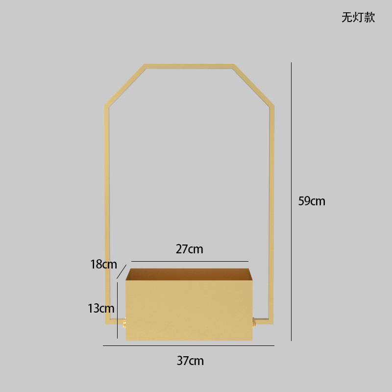 新中式五边铁艺蝴蝶花篮花盆兰冬青银柳年宵花插专用福桶福盆金属