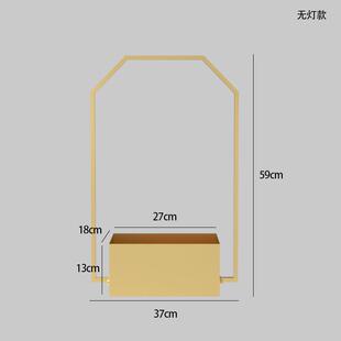 新中式五边花插蝴蝶专用花盆兰冬青银柳年宵铁艺花篮福桶福盆金属