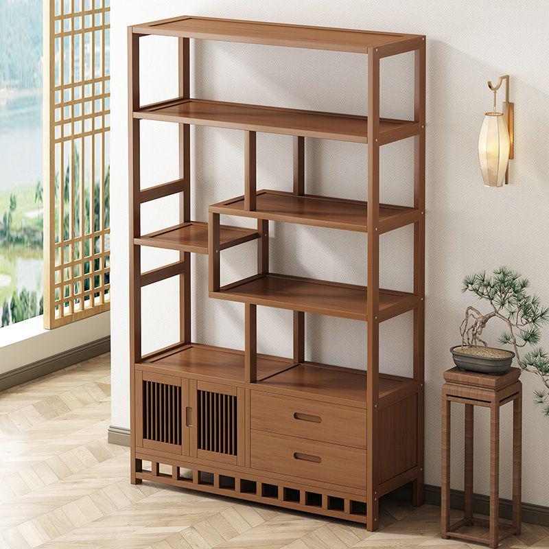 楠竹中式多层置物博古架茶具架茶架古装展示架现代多宝阁茶叶柜