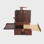 高级木制水彩油画写生美术收纳画架收纳箱24 30便携提手斜跨画箱