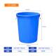 200l塑料铁大容量圆桶大号水桶带盖蓝白色柄化工桶室外塑胶垃圾桶