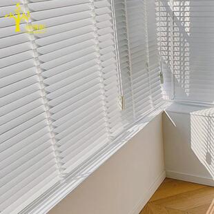 家用实木百叶窗木质窗帘办公室书房手动餐厅遮阳客厅椴木百叶