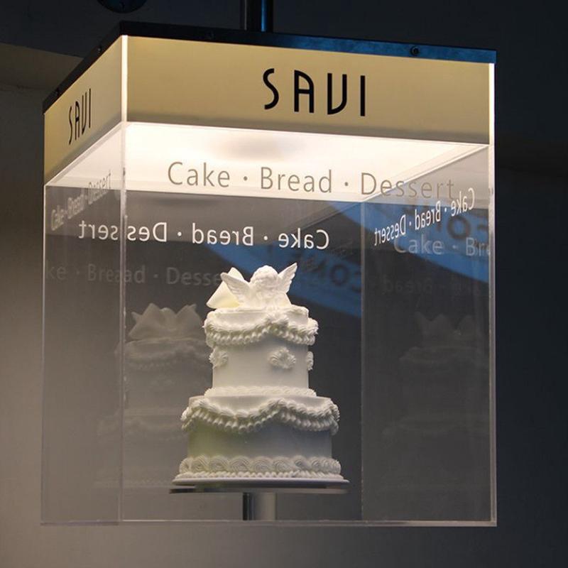 展示门店亚克力旋转灯箱创意旋转灯盒挂式发光广告灯牌墙门头招牌