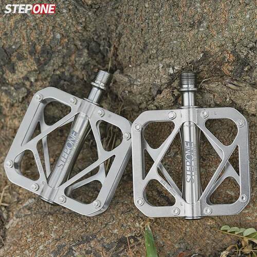 STEPONE公路车脚踏钛合金三培林小布折叠自行车配件超轻防滑脚蹬