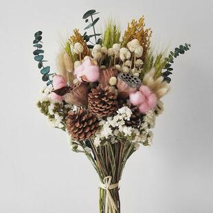 干花花束包装送人插花瓶客厅轻奢摆设高档件真花天然风干diy材料