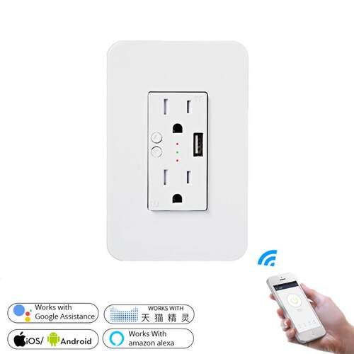 WIFI涂鸦智能插座120型app定时遥控USB分区控制家居智能插座