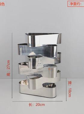 现代简约金属不规则插花摆件花器客厅卧室玄关桌面样板房家居饰品