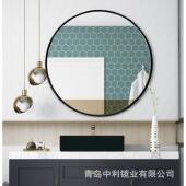 成品圆形半身化妆镜铝合金边框壁挂梳妆镜卫生间镜高档浴室镜