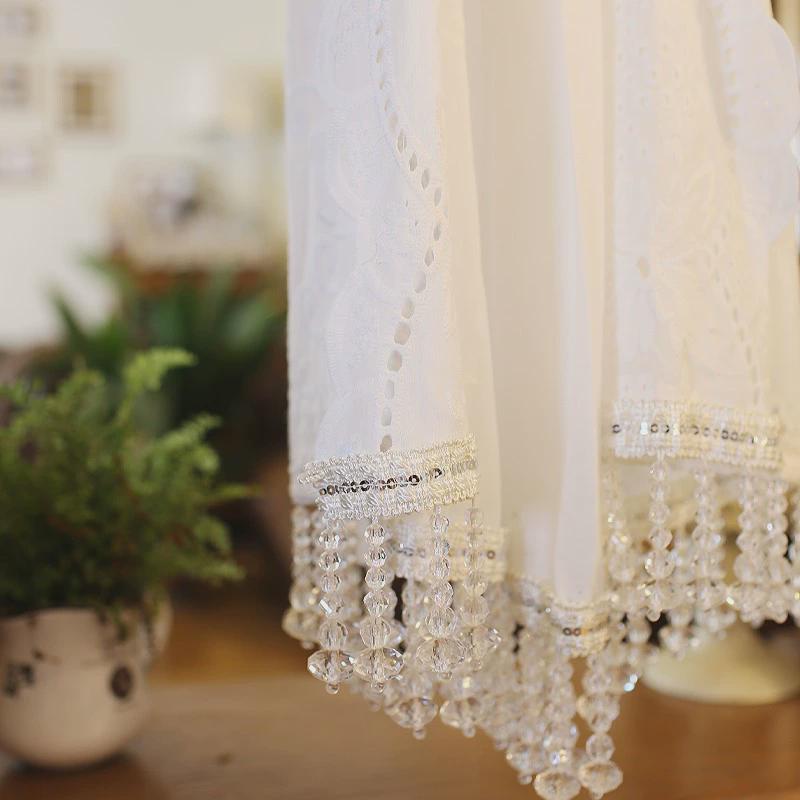 热销英式乡村棉布短帘水晶柜门乡村半帘短帘门帘美式帘装饰帘厨房