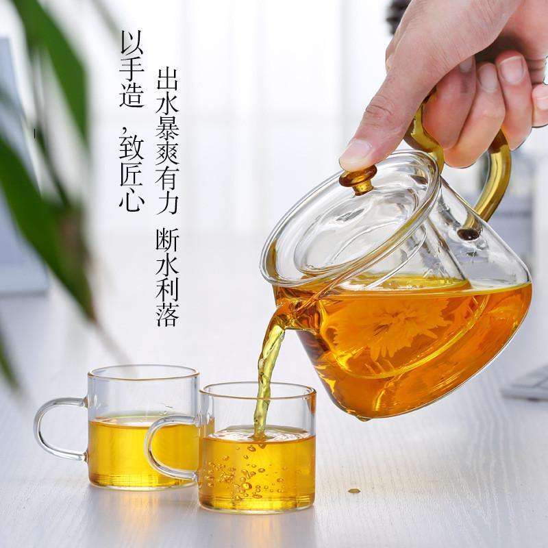 家用透明耐热玻璃煮茶壶茶具加厚耐高温过滤可加热煮茶器泡茶壶