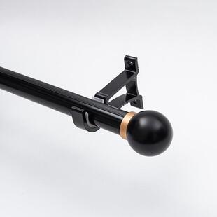 黑色语c007极简主义罗马杆白色晨铝合金静音罗马杆