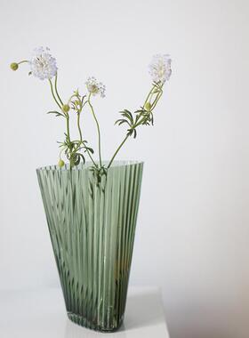 碧轩现代简约轻奢玻璃花瓶家居客厅装饰摆件家用餐桌仿真花摆设
