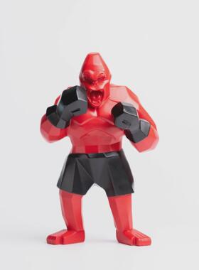 北欧金刚工艺品拳击树脂猩猩摆件家居客厅书房卧室玄关创意装饰品