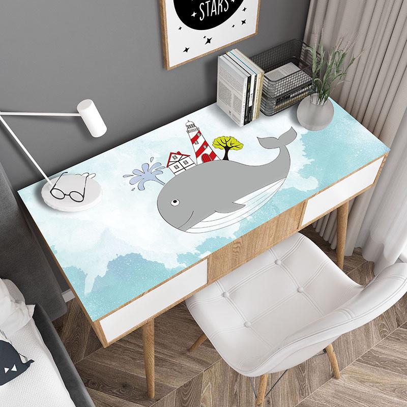 桌垫风软玻璃彩印卡通桌布茶几布pvc免洗防油写字台电脑儿童桌垫