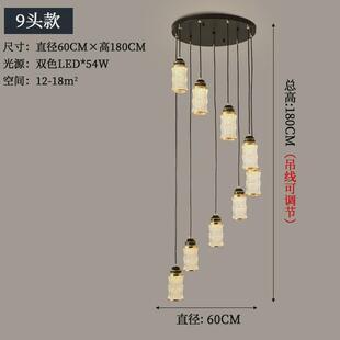 新中式 楼现代简约创意别墅loft公寓客厅灯 餐吊灯楼梯灯长吊灯复式