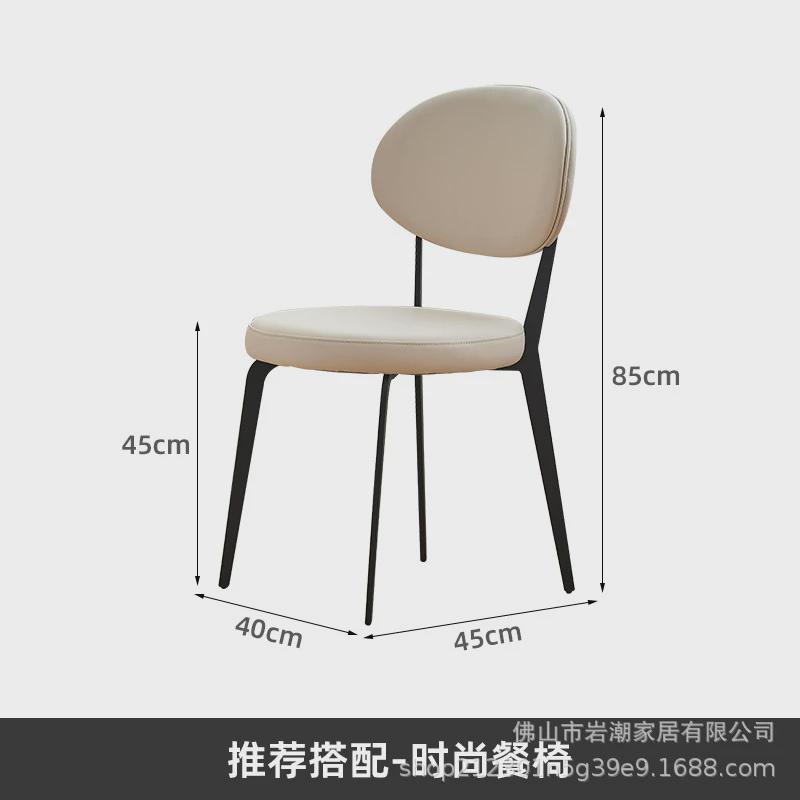 德利丰极光白餐桌黑腿铝合金小户型家用珍珠白长方形极简轻奢餐桌图片