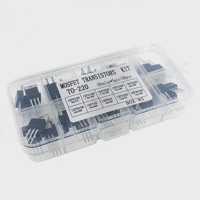 50PCS TO-220系列MOS管IRFZ44N IRF640N IRF540N IRF3205 10种各5