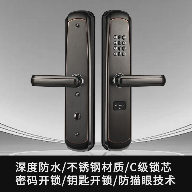 不锈钢门锁c门锁防盗门锁芯机械门锁大门锁入户门锁庭院级密码锁