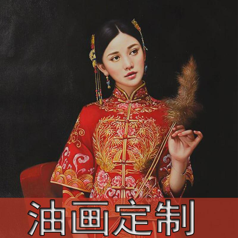 19ek油画定制照片纯手绘人像真人肖像风景自画像装饰画宠物代画