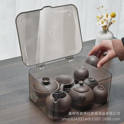 茶具收纳盒防尘有盖装茶壶白酒杯置物架放杯子神器功夫茶杯存放盒