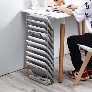 铁艺金属网格挂墙式壁挂架五层报刊杂志收纳架A4文件架办公置物架