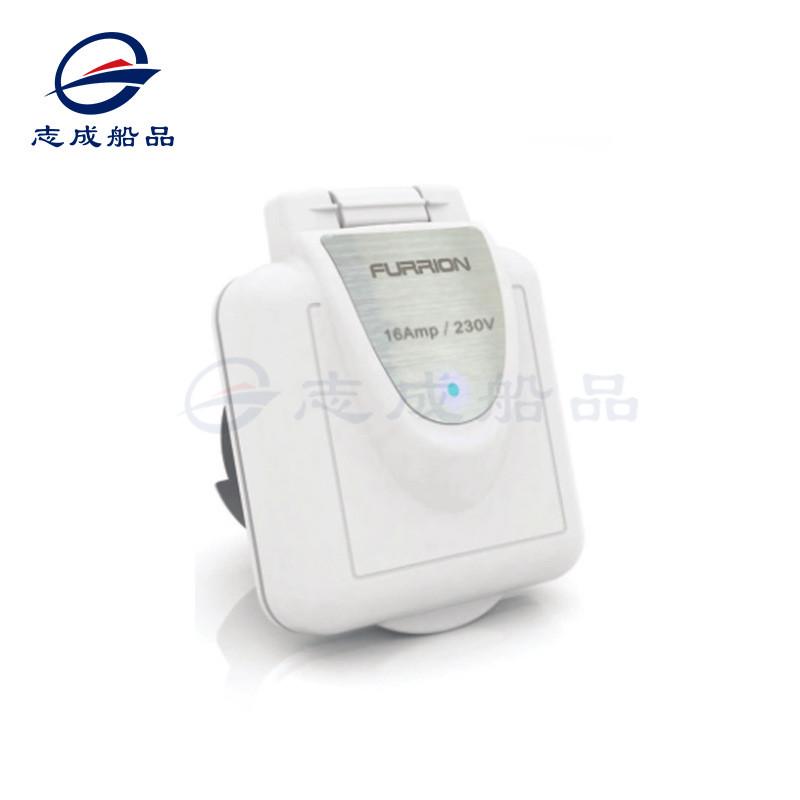 热销厂家热销FURRION圆形不锈钢岸电插座游艇电视信号16A32A工业