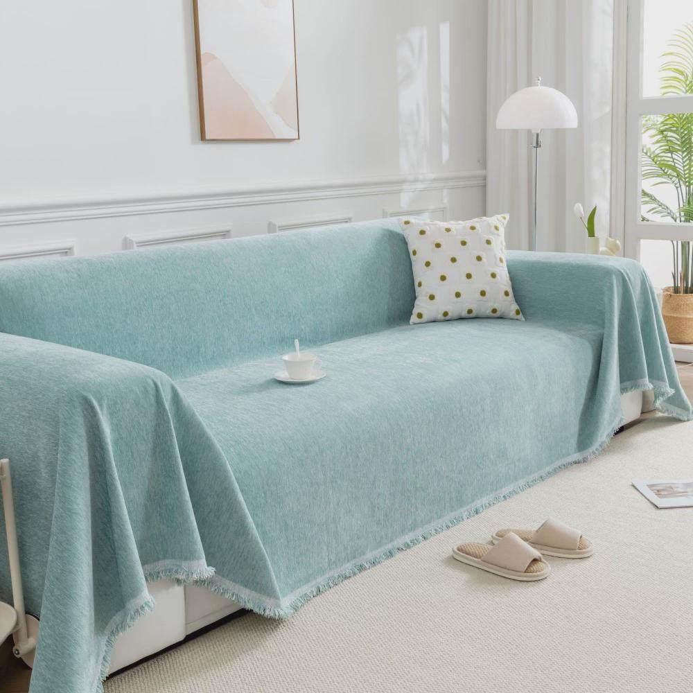 热销雪尼尔沙发巾纯色素色全包新款沙发套罩简约风沙发盖布巾四季,居家布艺,沙发垫,淘宝优惠券,粉丝福利购,淘宝优惠卷