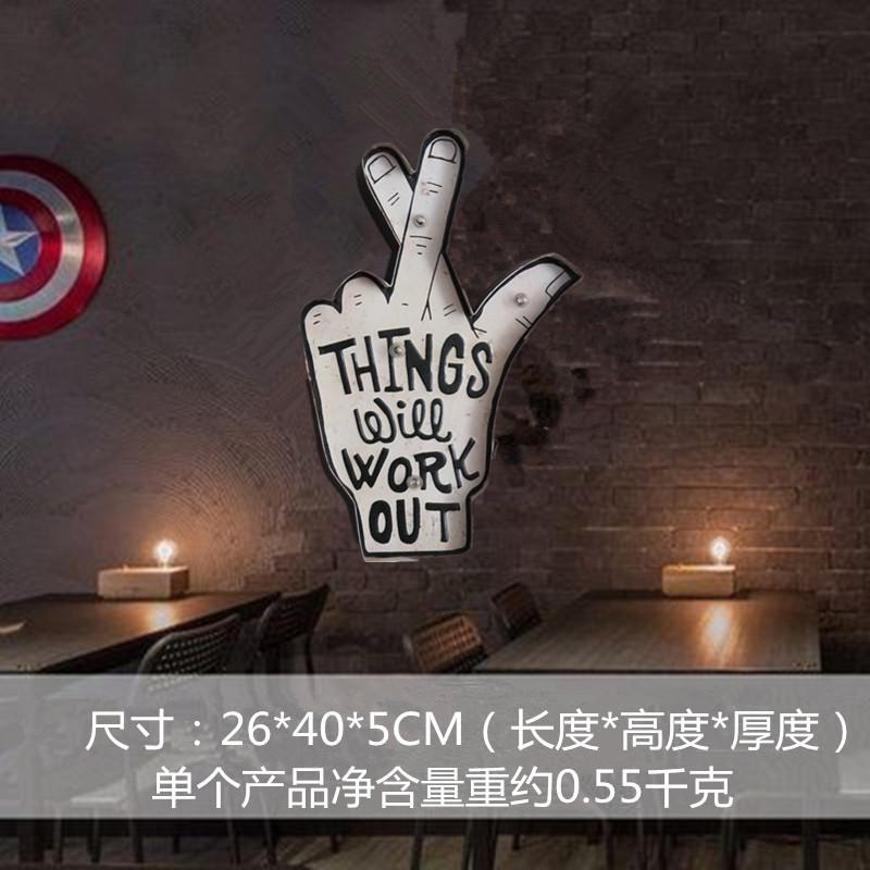 复古风格壁饰室内画挂件创意立体路标挂饰铁皮酒吧背景墙面装饰品图片