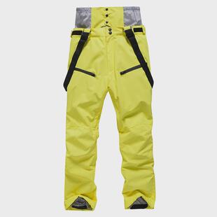 新款滑雪裤男女加厚背带滑雪裤冬季防风保暖情侣款单板双板滑雪裤