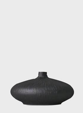 简式现代器型黑白花插花器新中式现代简约书桌书柜酒柜陶瓷摆件