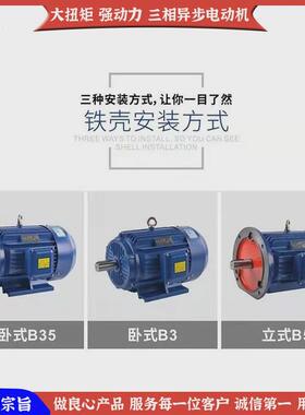 批发异步电机160/185/200/220/250~400kw380v三相纯铜交流电动机