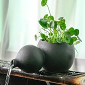 陶瓷微景观过滤器造景养鱼流水器增氧配件中式 饰品 庭院花园古法装