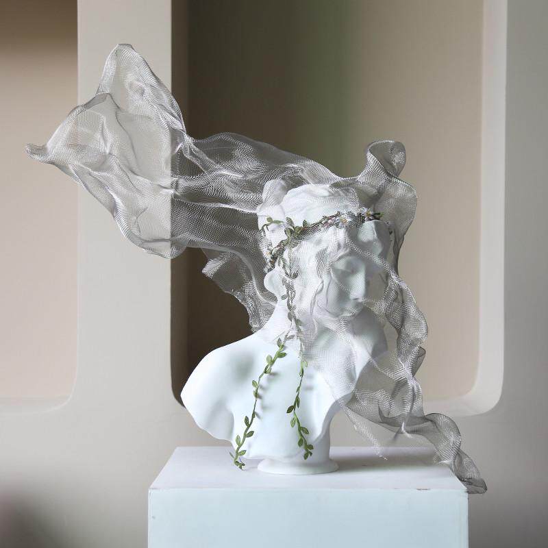 留连法式高级面纱女孩艺术雕像雕塑玄关客厅居背景柜奶油风摆件,家居饰品,装饰摆件,淘宝优惠券,粉丝福利购,淘宝优惠卷