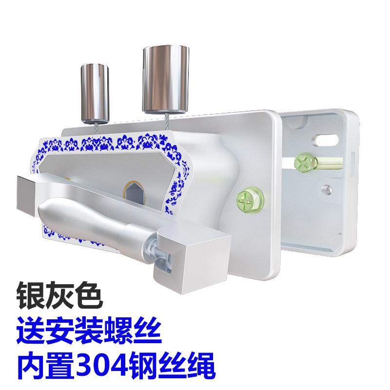 86n手摇器配件通用免打孔棘轮升降器晾衣架距多孔手摇杆升降盒手