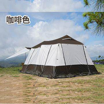 露营铝二室一厅便携式折叠全自动野营双层加厚防雨帐篷户外杆黑胶