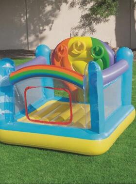 Bestway52269加厚家用彩虹蹦蹦床跳床游乐充气室内城堡