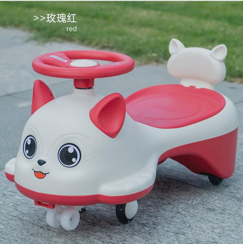 儿童扭扭车防侧翻摇摆车1一3岁男女宝宝静音闪光轮卡通创意扭扭车
