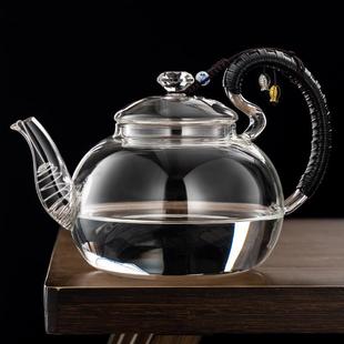 烧水专用耐高温玻璃壶无内胆茶壶泡煮茶透明单壶沸腾壶茶具开水壶