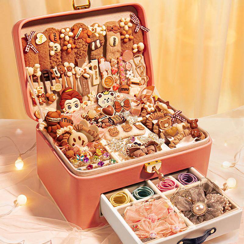 儿童发夹发卡发圈头饰女孩美甲贴纸发饰宝宝夹子发圈公主收纳送礼,饰品/流行首饰/时尚饰品新,发饰,淘宝优惠券,粉丝福利购,淘宝优惠卷