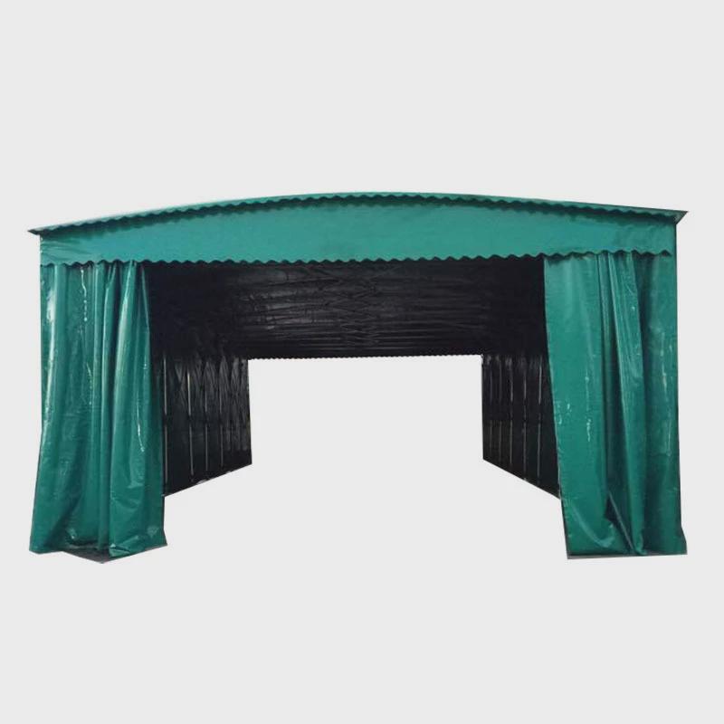 蓬电动式大型帐篷户外仓库停车移动雨棚伸缩推拉棚活动天津遮阳篷