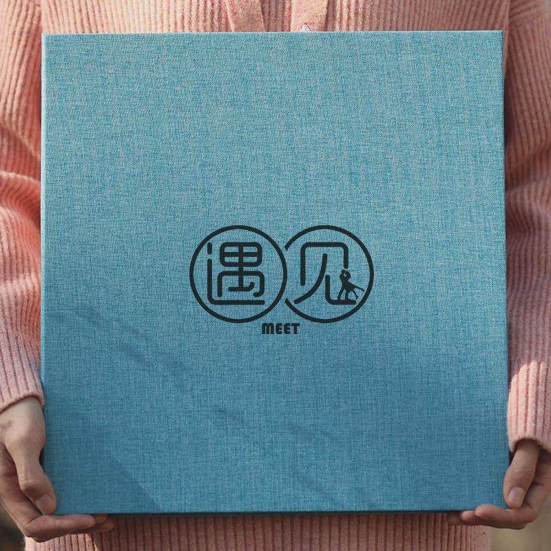自粘式覆膜纸相册粘贴式纪念册相册本diy手工情侣家庭影集大容量
