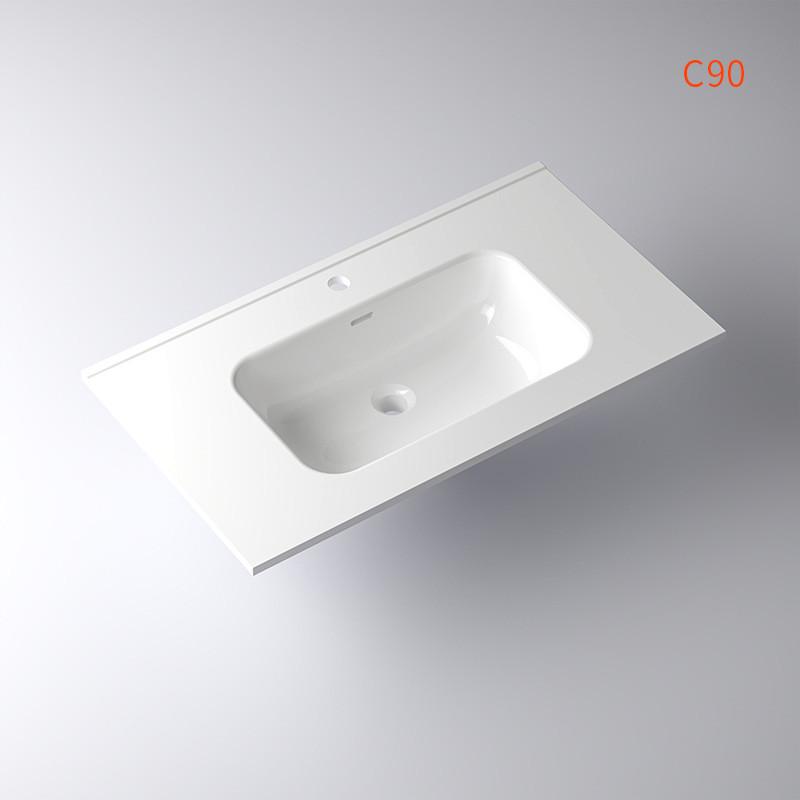 宽拉科技家用卫生间阳台50高系列盆胆深度14cm陶瓷一体盆台上盆