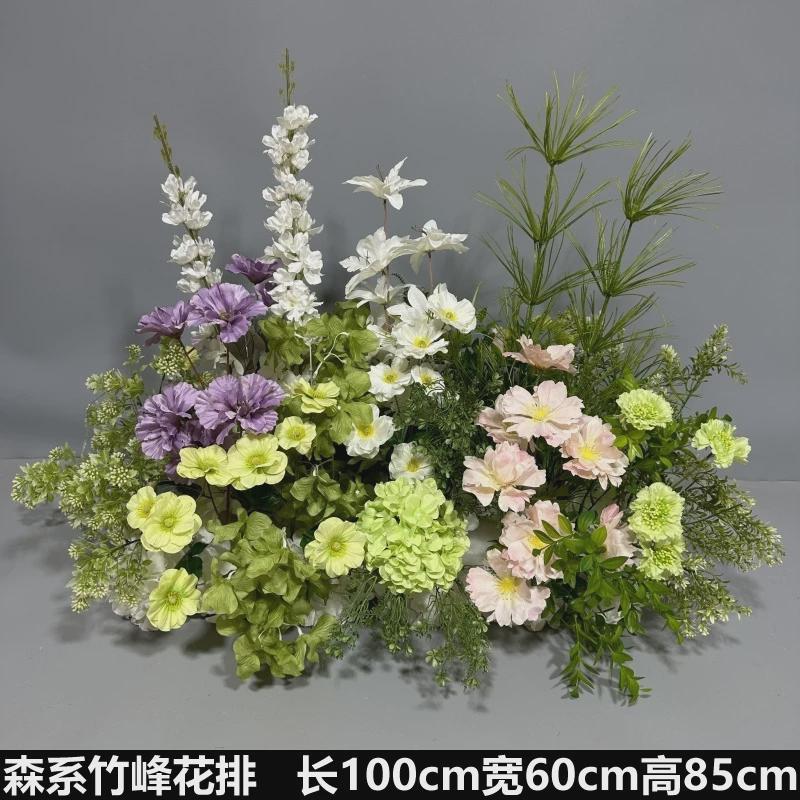 仿真花森系花艺花千代兰婚庆背景布置t台路引花订婚地排摆件花排