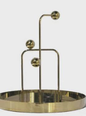 新中式金属异形收纳托盘摆件样板房办公室茶几客厅桌面家居装饰品