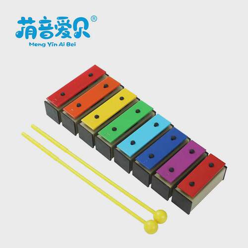 厂家儿童益智奥尔夫乐器木制八8音阶小木手敲琴
