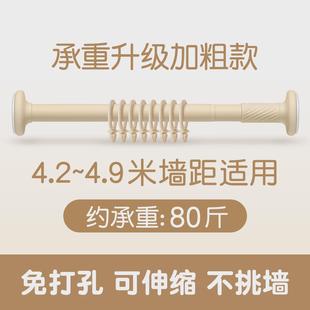 19at静音窗帘轨道免打孔安装 滑轮滑轨阳台侧装 窗帘杆挂钩导轨顶装