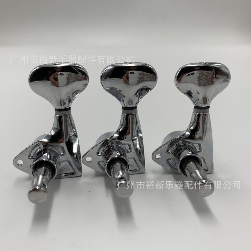 电木吉他配件卷弦器弦轴仿GOTOH银色直角鱼尾全封闭弦钮