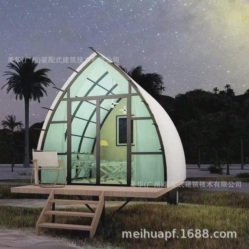 网红户外可移动马车帐酒店装配式模块化马车野奢营地打卡引流帐篷